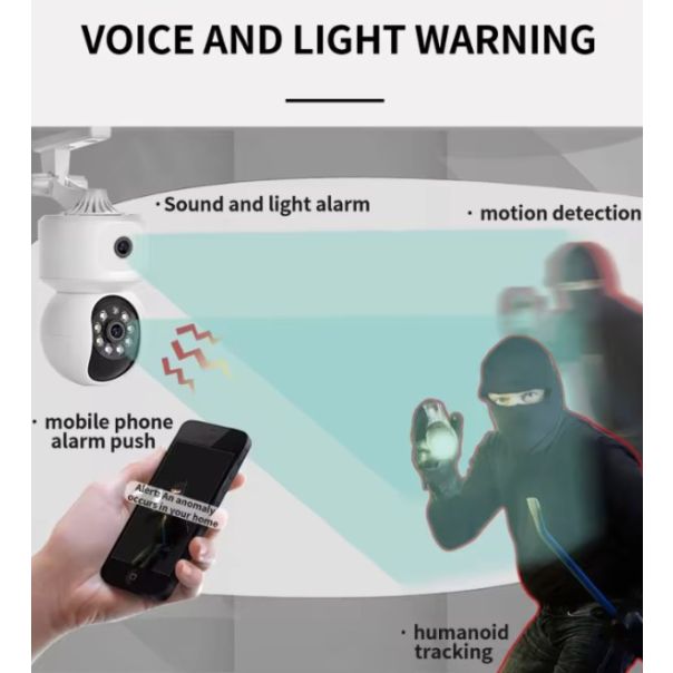 GMB Kamera CAM-IP6MP-Q7, 6 mpix microSD, iCSee xmeye, Two-way voice - 46218-1