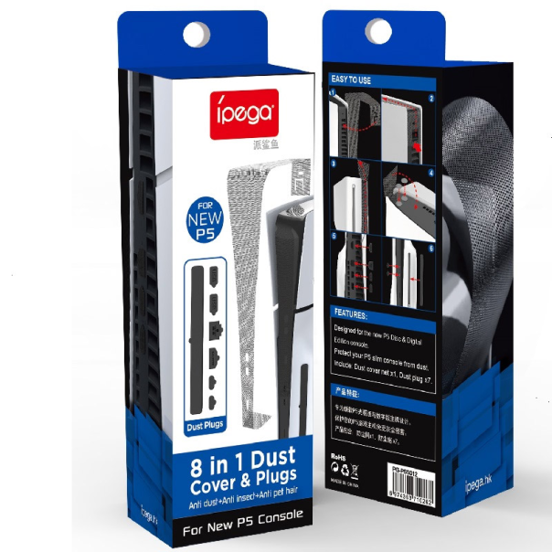 Zaštita od prasine sa silikonskm kapicama iPega P5S012 za PS5 Slim - 613146