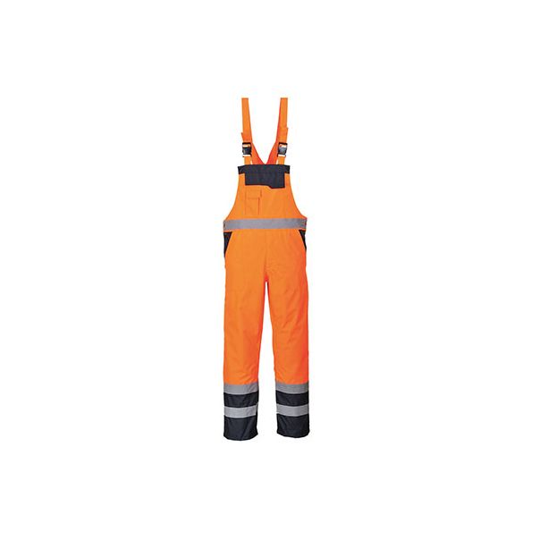PORTWEST Radne pantalone sa tregerima Contrast S489 postavljene, narandžasta - 61322