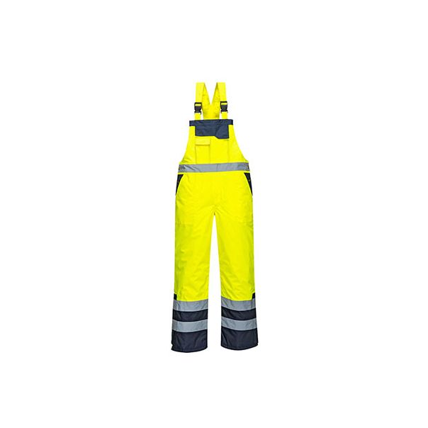 PORTWEST Radne pantalone sa tregerima Contrast S489, žuta - 61564