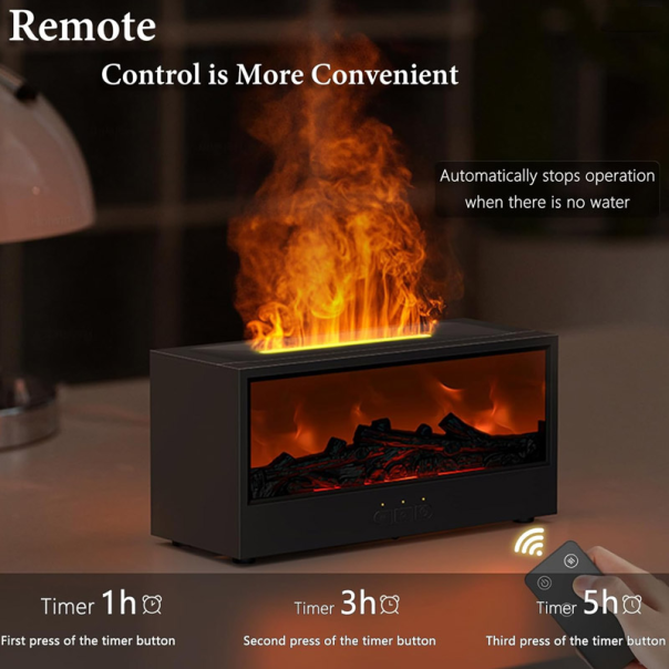 Difuzer Fireplace sa LED Kaminom crni - EP2842435