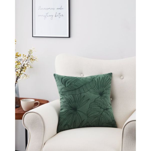 EGLO Dekorativni jastuk 45x45cm Chevery, zelena - 420012
