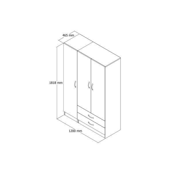 HANAH HOME Ormar GRD0501, bela - 616TNM1203
