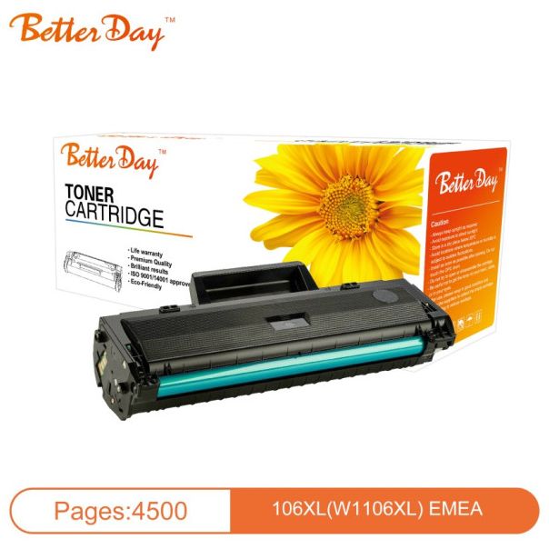 BETTERDAY Toner W1106XL, 106A 107/135 zam. kaseta za HP Veci kapacitet 4.5k (sa cipom) - GM46382