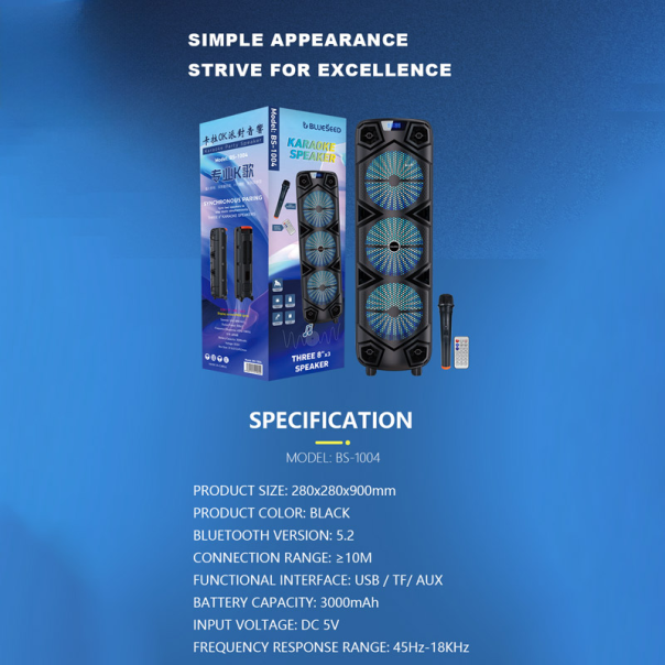 Bluetooth zvučnik Blueseed BS-1004 crni - EP2847927