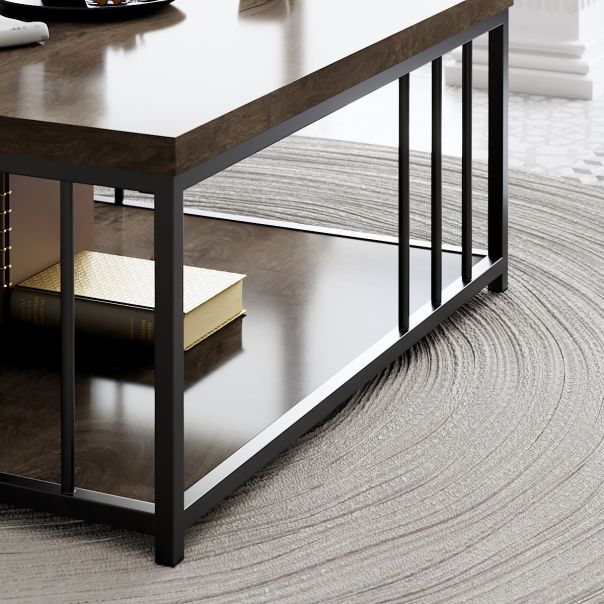 HANAH HOME Sto za dnevnu sobu Zenn Walnut Black - 189096