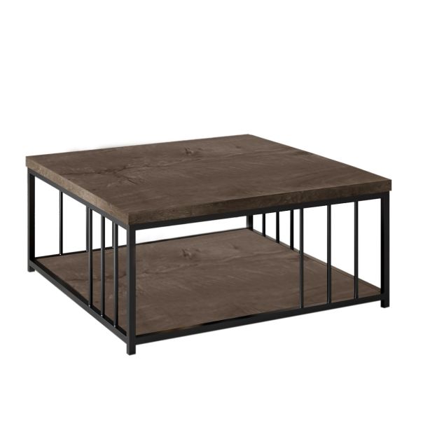 HANAH HOME Sto za dnevnu sobu Zenn Walnut Black - 189096