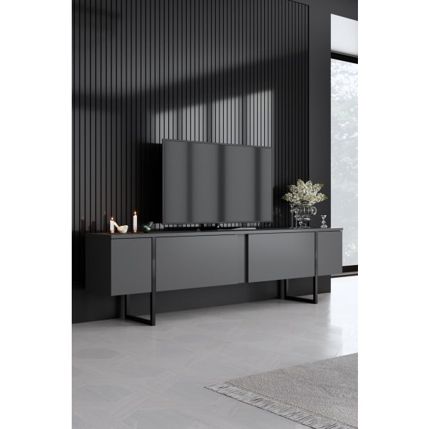 HANAH HOME Set nameštaja za dnevnu sobu Luxe, antracit/crna - 618BLY1181