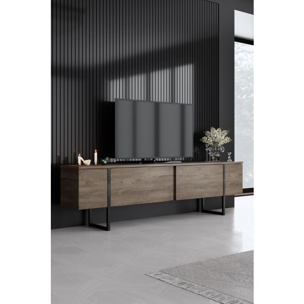 HANAH HOME Set nameštaja za dnevnu sobu Luxe, braon/crna - 618BLY1183