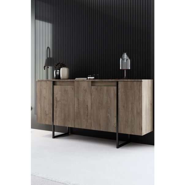 HANAH HOME Set nameštaja za dnevnu sobu Luxe, braon/crna - 618BLY1183