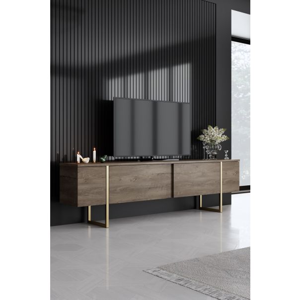 HANAH HOME Set nameštaja za dnevnu sobu Luxe, braon/zlatna - 618BLY1186