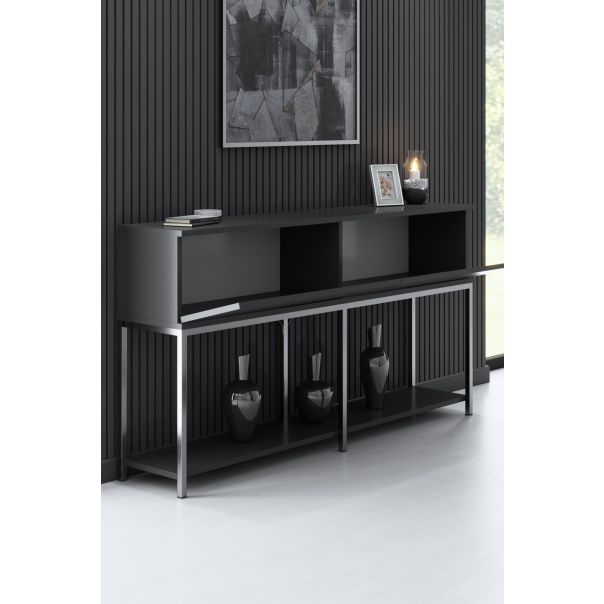 HANAH HOME Komoda Lord, antracit/srebrna - 618BLY1192