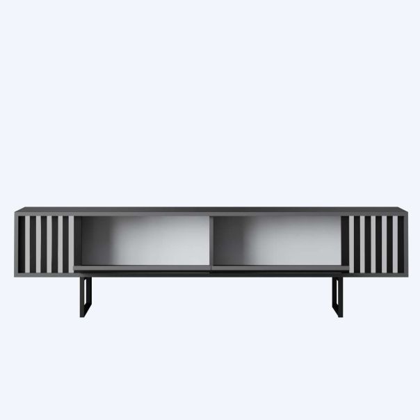 HANAH HOME TV komoda Chrome Line, antracit/crna - EP3057914