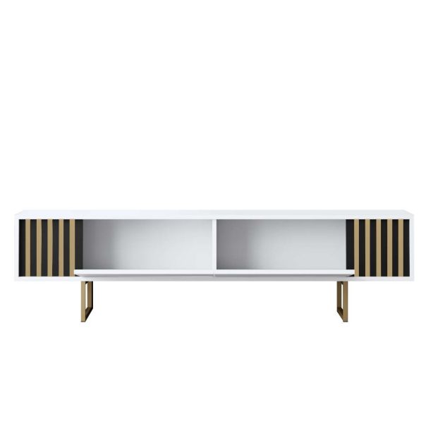 HANAH HOME TV komoda Line, bela/zlatna - EP3057923