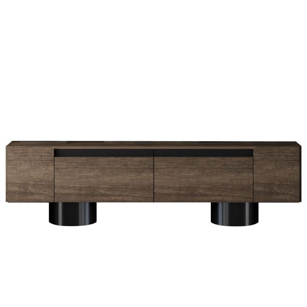 HANAH HOME TV komoda Bohem, braon/crna - EP3057932