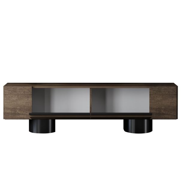 HANAH HOME TV komoda Bohem, braon/crna - EP3057932