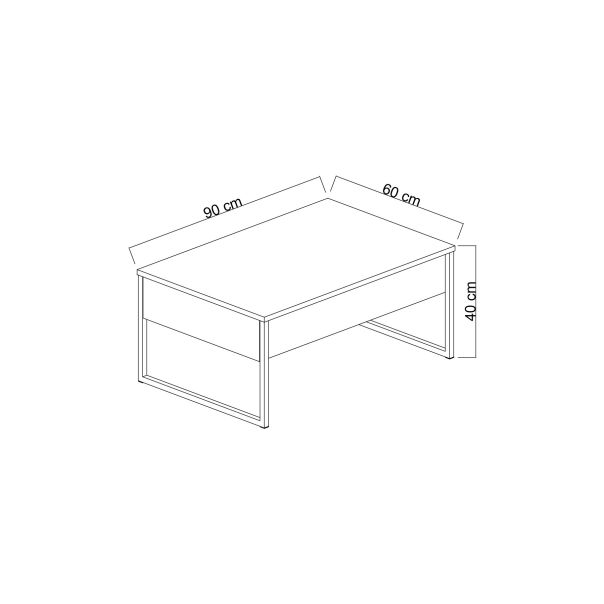 HANAH HOME Klub sto Luxe, antracit/srebrna - 618BLY1350