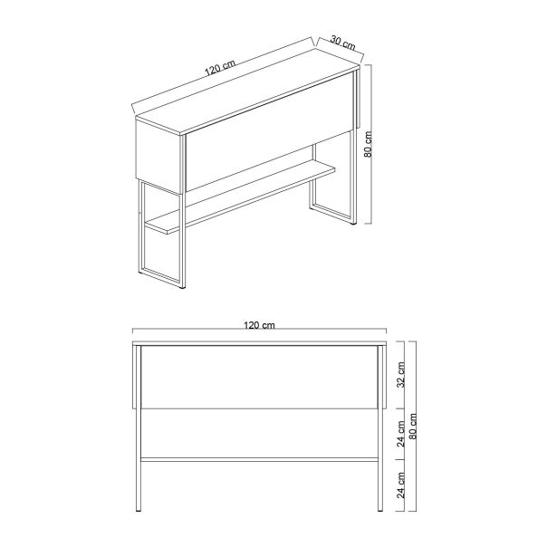 HANAH HOME Komoda za dnevnu sobu Luxe, mermer krem/zlatna - 618BLY1411