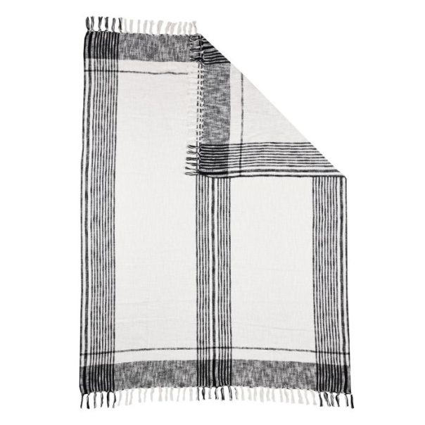 EGLO Prekrivač 170x130cm Chevery, crna/bela - 420063