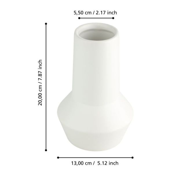 EGLO Keramička vaza Hirado, bela - 421024