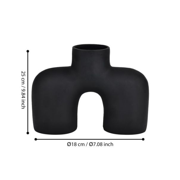 EGLO Metalna vaza 25x18cm Brower, crna - 421059