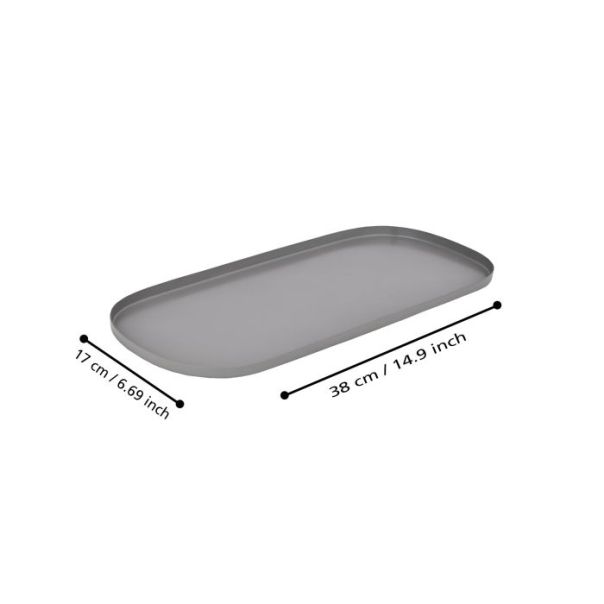 EGLO Dekorativna tacna 38x17cm Savant, siva - 427054