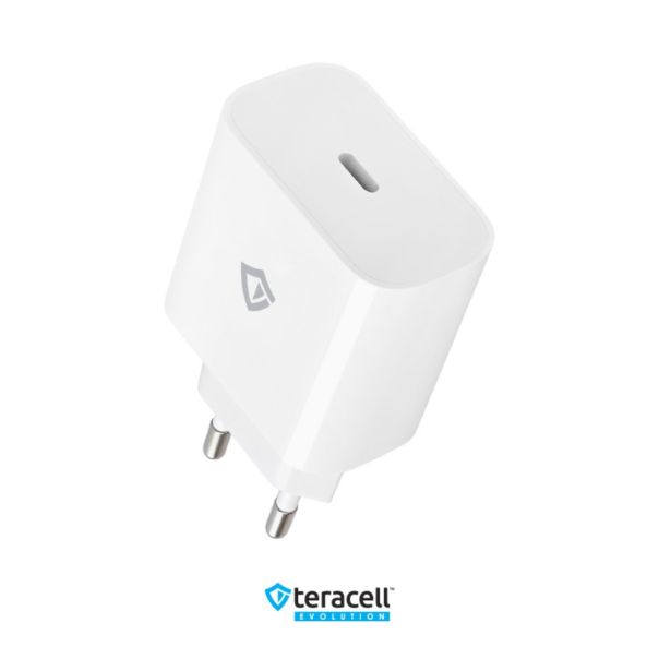 Kucni punjac Teracell Evolution TC-07 PD Fast charging 20W sa PD iPhone lightning kablom beli CE - 223681