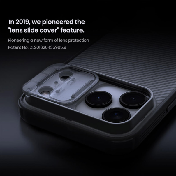 Maska za iPhone 17 Pro Max Nillkin CamShield Pro transparent crna - 620509