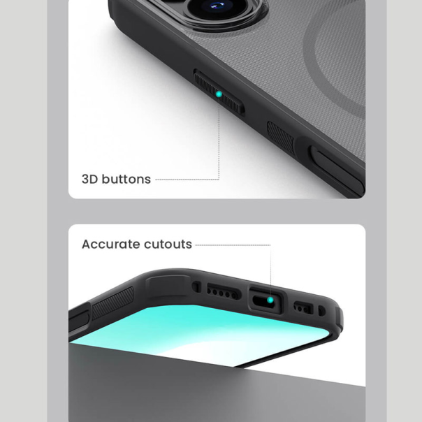 Maska za iPhone 17 Nillkin Super Frosted Shield Pro Magnetic transparent crna - EP2760181