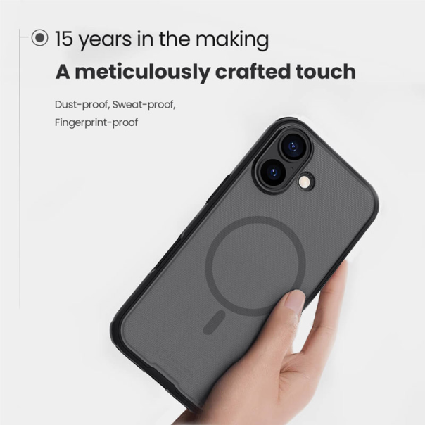 Maska za iPhone 17 Nillkin Super Frosted Shield Pro Magnetic transparent crna - EP2760181