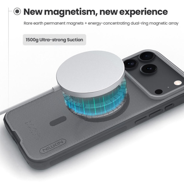 Maska za iPhone 17 Pro Nillkin Super Frosted Shield Pro Magnetic transparent crna - EP2760184