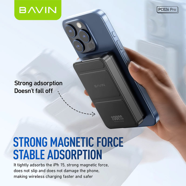 Power Bank Bavin Mag Charger PC026 pro 10000 mAh crni - 621111