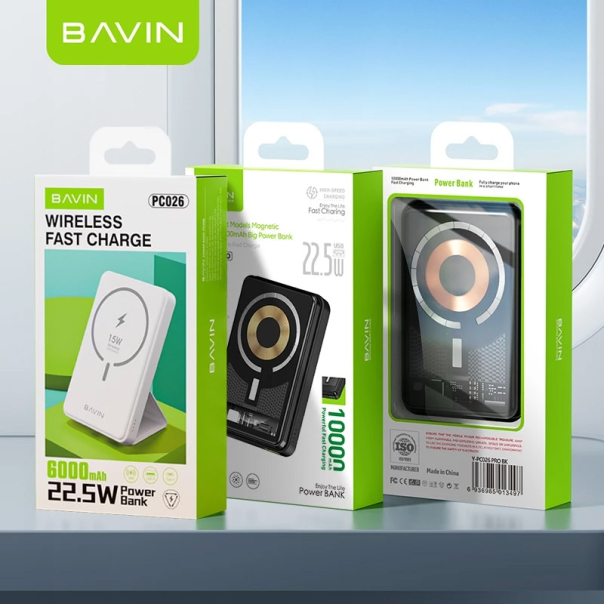 Power Bank Bavin Mag Charger PC026 pro 10000 mAh crni - 621111