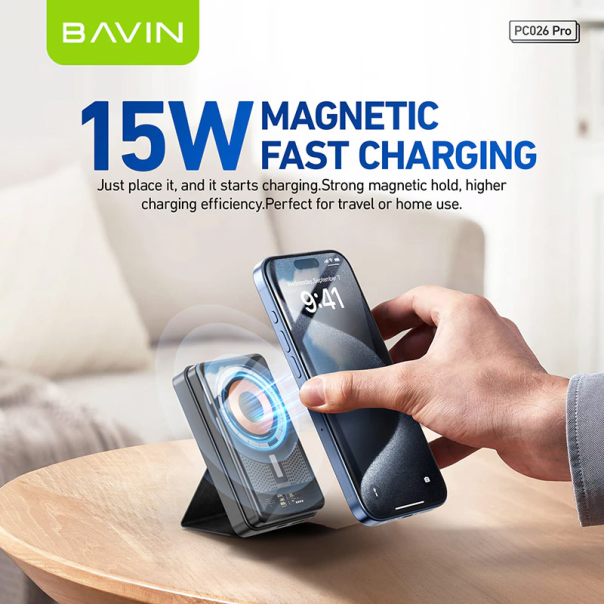 Power Bank Bavin Mag Charger PC026 pro 10000 mAh crni - 621111