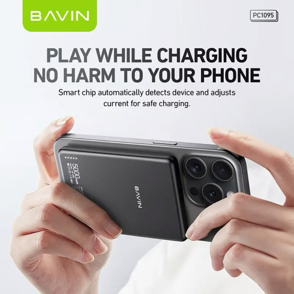 Power bank Bavin Mag Charger PC1095 5000 mAh crni - 621112