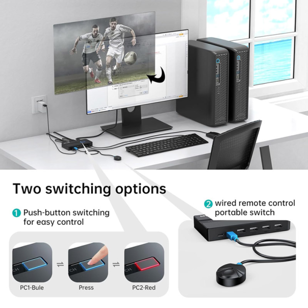 HDMI KVM Switch 2 porta 4k 30HZ - 621197