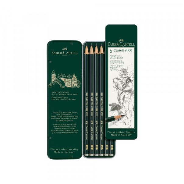Grafitna olovka set FaberCastell 9000 1/6 - 0498