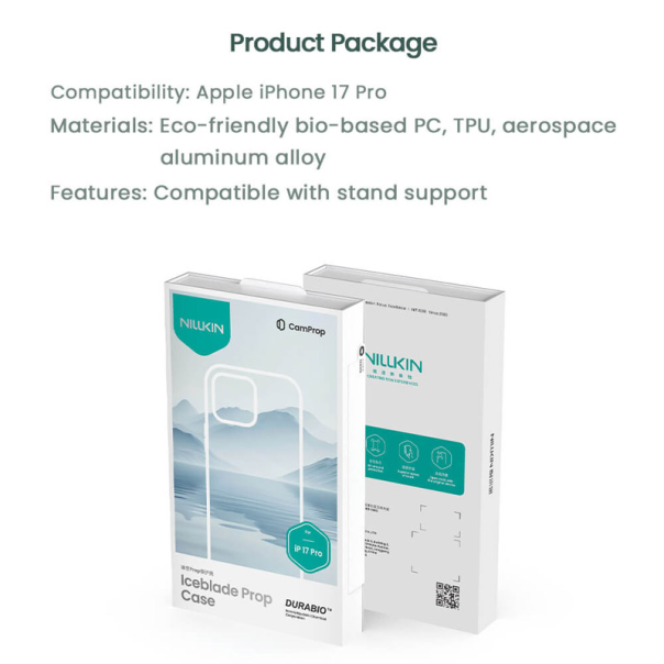 Maska za iPhone 17 Pro Nillkin Iceblade Prop crna (sa otvorom za kameru) - EP2849680