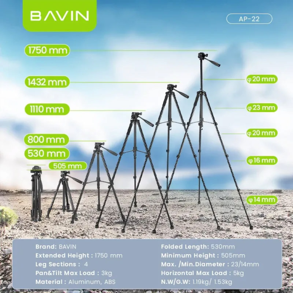 Stativ Tripod za mobilni telefon Bavin AP-22 - 621407