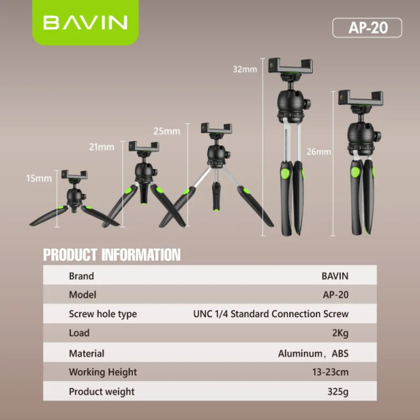Stativ Tripod za mobilni telefon Bavin AP-20 - 621408