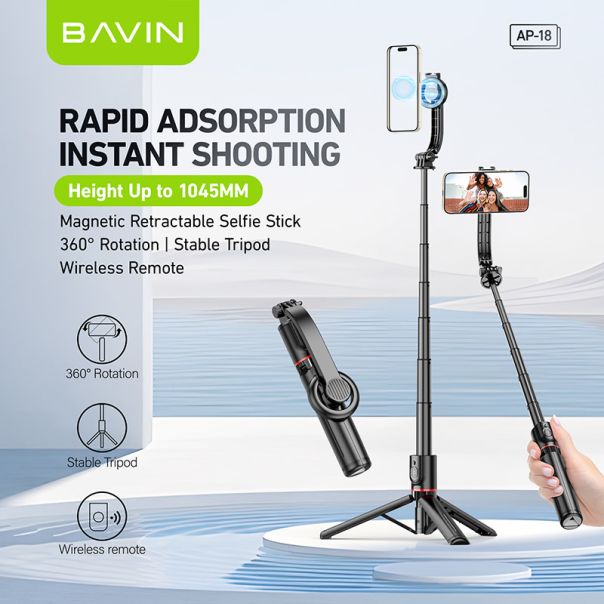 Stativ Tripod za mobilni telefon magnetni Bavin AP-18 - 621409