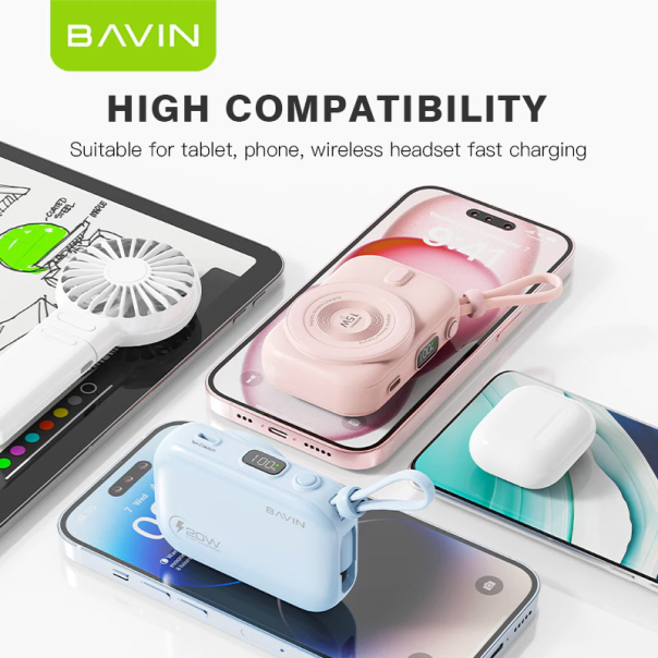 Power Bank Bavin Mag Charger PC1085S 10000 mAh rozi - 621414