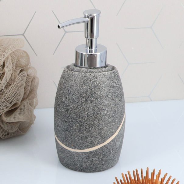 TENDANCE Dozer za tečni sapun, stone effect siva - 62153180
