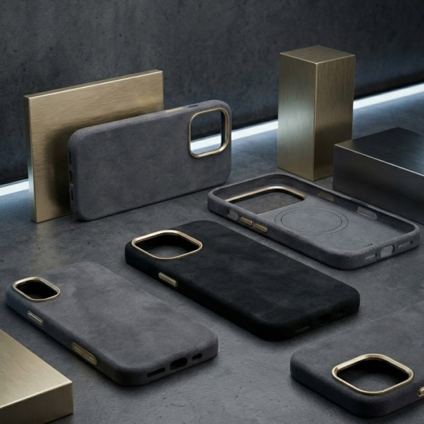 Maska za iPhone 17 Pro Max Mag Case Alkantara crna - 621680