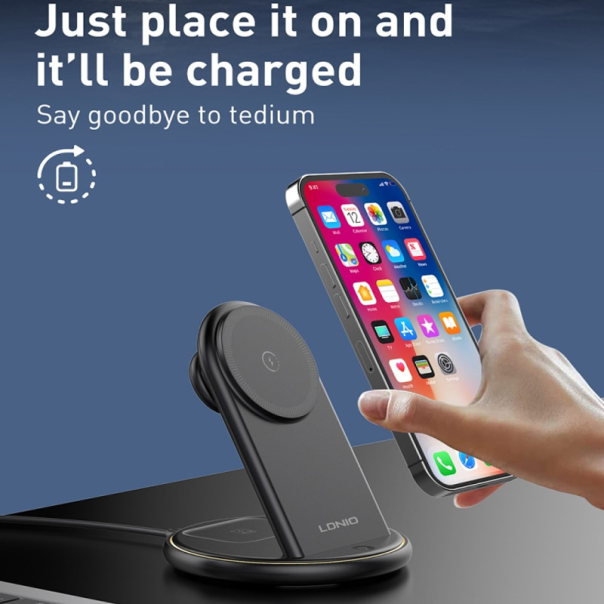 Bezicni punjač LDNIO WL02 5u1 crni - EP2857881
