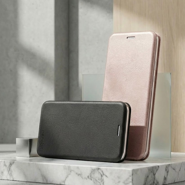 Maska za Honor 400 Smart/ X7d na preklop Nanobit Coral Book roze zlatna - 621872