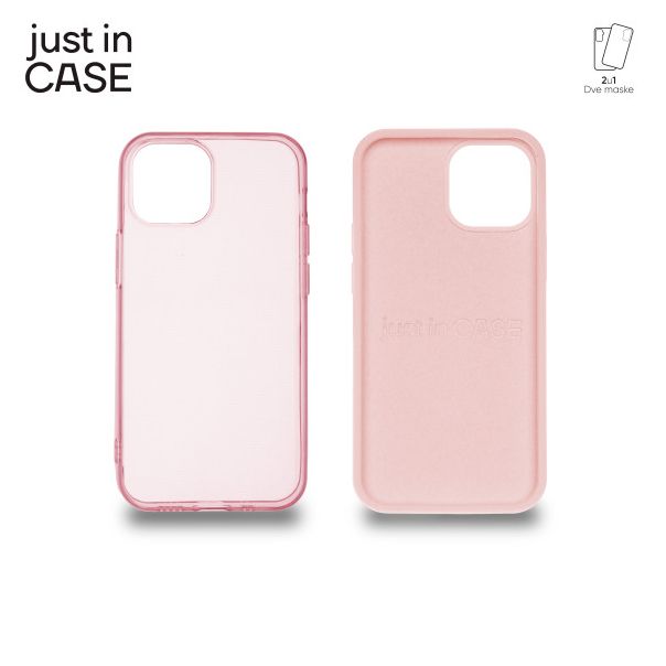 JUST IN CASE Maska 2u1 Extra case MIX za iPhone 13 MINI, roze - MIX107PK