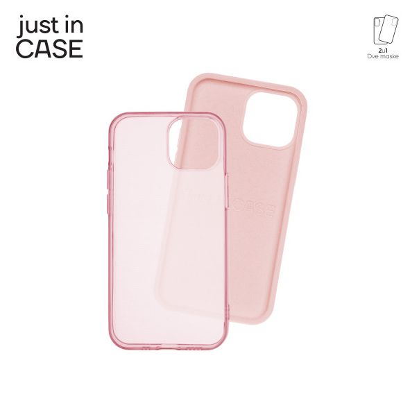 JUST IN CASE Maska 2u1 Extra case MIX za iPhone 13 MINI, roze - MIX107PK