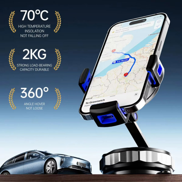 Auto držač 2u1 vacuum sa magnetom crni - 622463