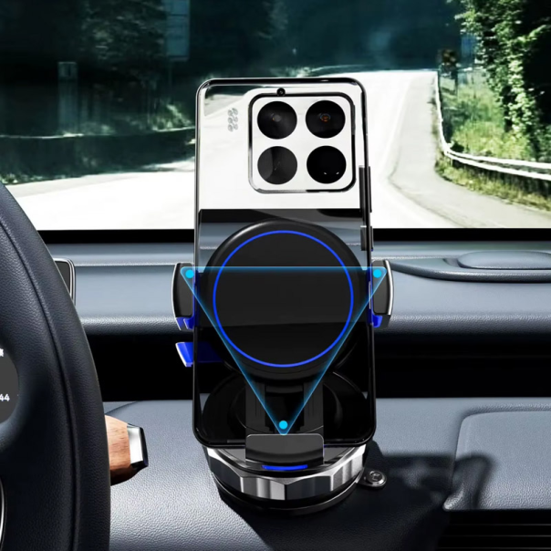 Auto držač 2u1 vacuum sa magnetom crni - 622463